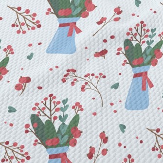 Christmas Style Potted Plants Birdseye Piqué