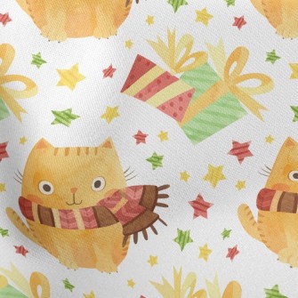 Big Eyes Scarf Cat Stretch Ponte