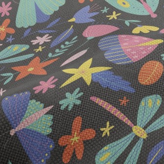 Colorful Butterfly Dragonfly Performance Linen