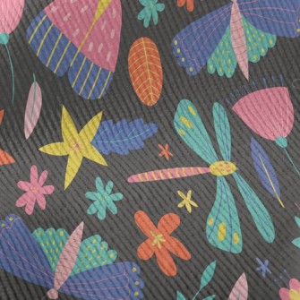 Colorful Butterfly Dragonfly Standard Corduroy