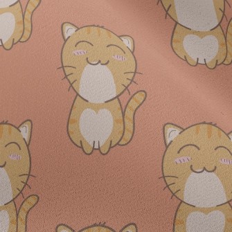 Squinting Blushing Cat Chiffon