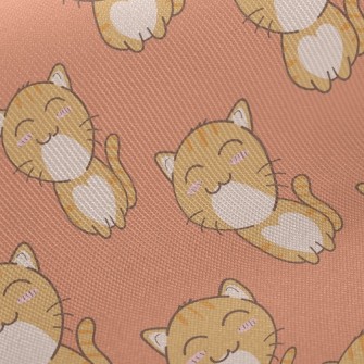 Squinting Blushing Cat Twill