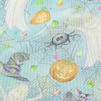 Watercolor Ghost Spider Birdseye Piqué