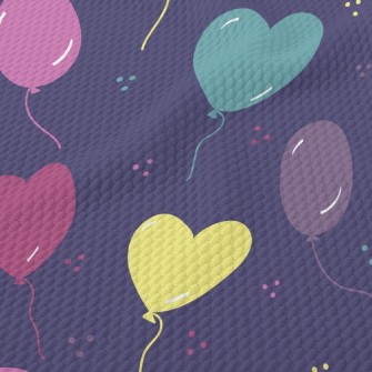 Love Shaped Balloons Birdseye Piqué