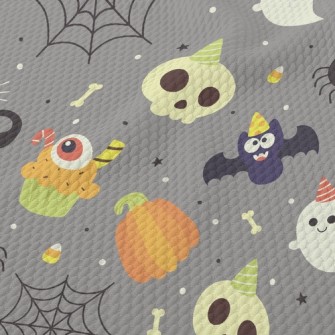 Lively Little Halloween Monste Birdseye Piqué