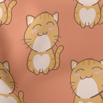 Squinting Blushing Cat Stretch Ponte