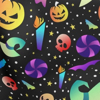 Colorful Fluorescent Pumpkin Stretch Ponte