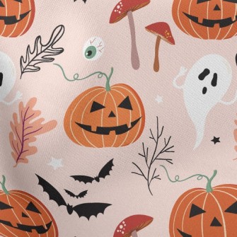 Evil Pumpkin Bat Stretch Ponte