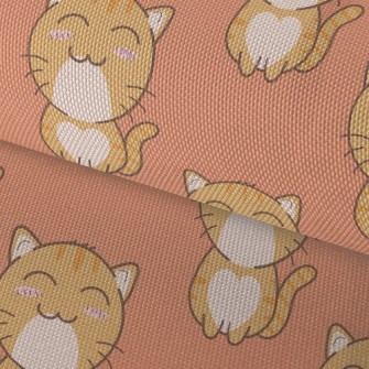 Squinting Blushing Cat Waterproof Oxford