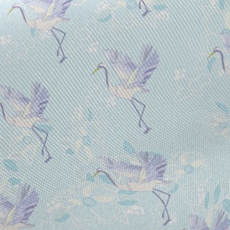 Elegant Japanese Crane Twill