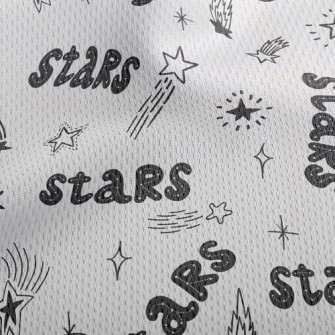 Shining Star Text Athletic Mesh Flat Back