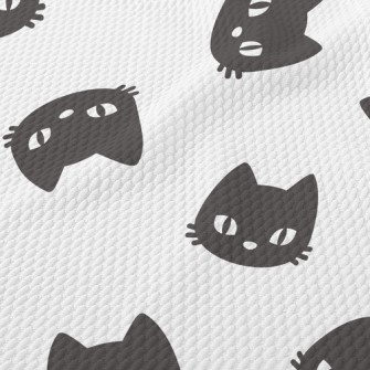 Serious Little Black Cat Birdseye Piqué