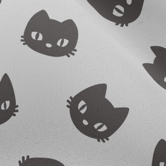 Serious Little Black Cat Chiffon