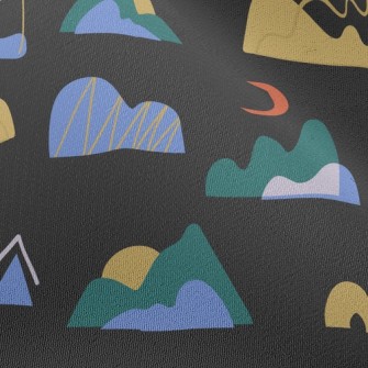 Abstract Hill Sunrise Chiffon