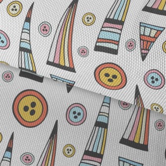 Geometric Triangle Buttons Waterproof Oxford