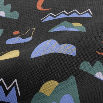 Abstract Hill Sunrise Performance Linen