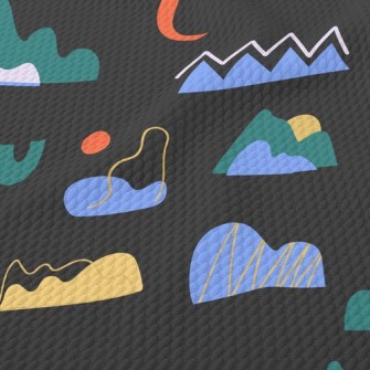 Abstract Hill Sunrise Birdseye Piqué