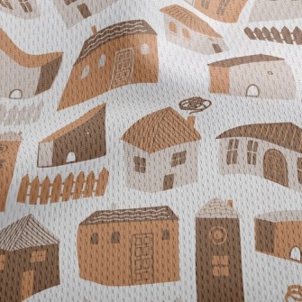 Houses Big And Small Athletic Mesh Flat Back