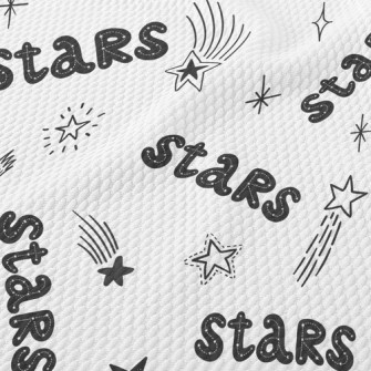 Shining Star Text Birdseye Piqué