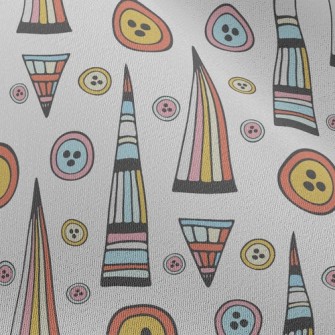 Geometric Triangle Buttons Chiffon