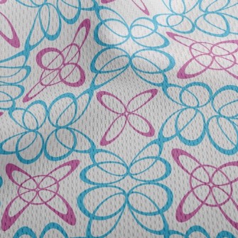 Psychedelic Coil Overlap Athletic Mesh Flat Back