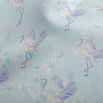Elegant Japanese Crane Athletic Mesh Flat Back