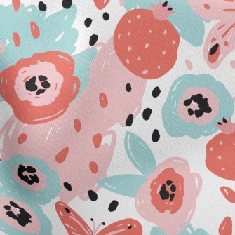 Color Pen Doodle Butterfly Stretch Ponte