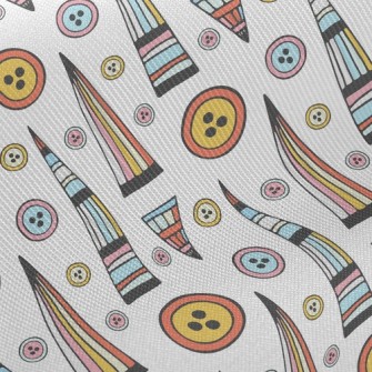 Geometric Triangle Buttons Twill