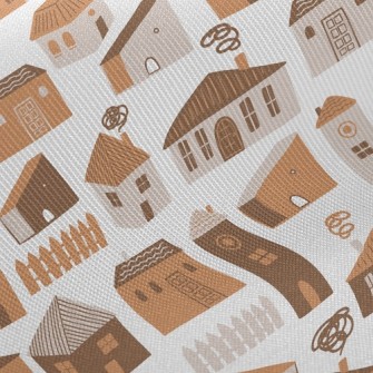 Houses Big And Small Twill