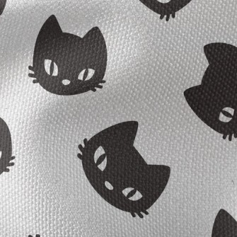 Serious Little Black Cat Waterproof Canvas