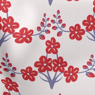Small Berry Flowers Stretch Ponte