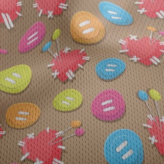 Colorful And Changeable Button Athletic Mesh Flat Back