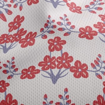 Small Berry Flowers Athletic Mesh Flat Back