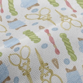 Vintage Scissors Twine Performance Linen