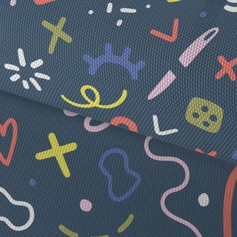 Random And Simple Doodles Waterproof Oxford