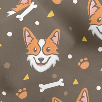 Lively And Happy Corgi Micro Fleece