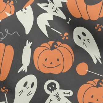 Cute Pumpkins And Ghosts Micro Fleece