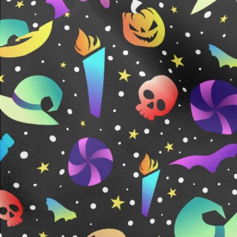 Colorful Fluorescent Pumpkin Micro Fleece