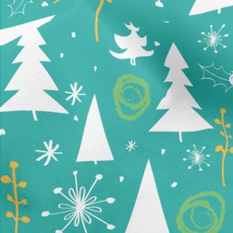 Warm Winter Christmas Tree Micro Fleece