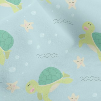 Happy Sea Turtle Micro Fleece