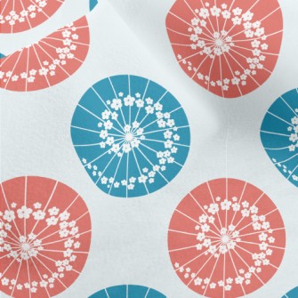 Japanese Flower Umbrella Micro Fleece