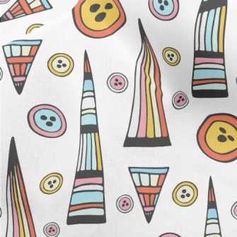 Geometric Triangle Buttons Micro Fleece
