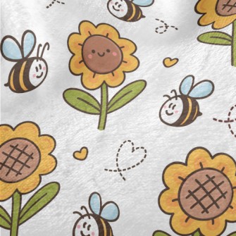 Bee And Sunflower Minky