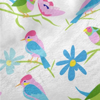 Fantasy Colorful Bird Minky