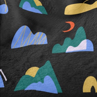 Abstract Hill Sunrise Minky