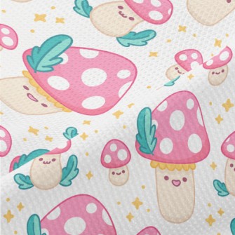 Shiny Polka Dot Mushrooms Piqué