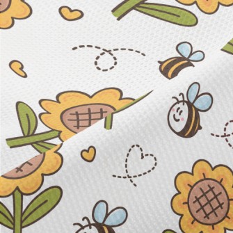 Bee And Sunflower Piqué