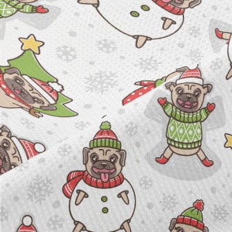 Happy Christmas Pug Piqué