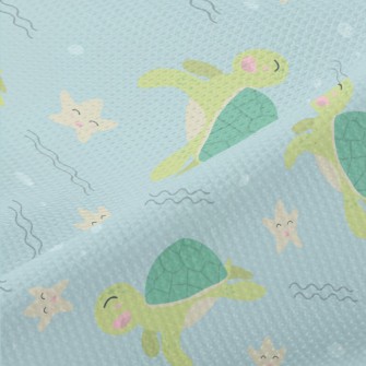 Happy Sea Turtle Piqué