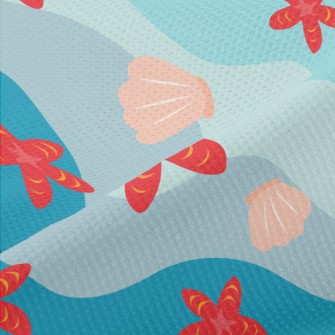 Bright Starfish Shells Piqué